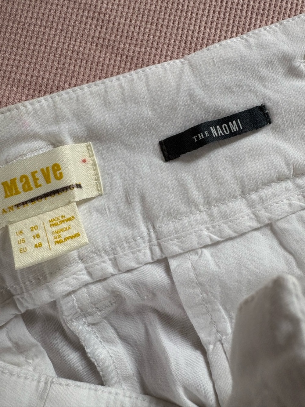 Anthropologie Maeve Naomi Ponte Wide-Leg Flare Pants white Trousers 16 - Picture 5 of 10